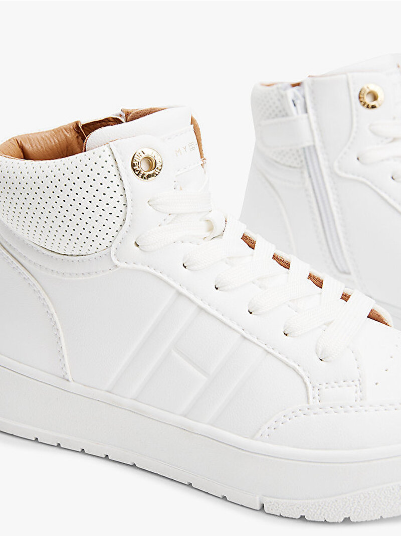 Çocuk Unisex High Top Lace-Up Sneaker Beyaz  EF00033865100