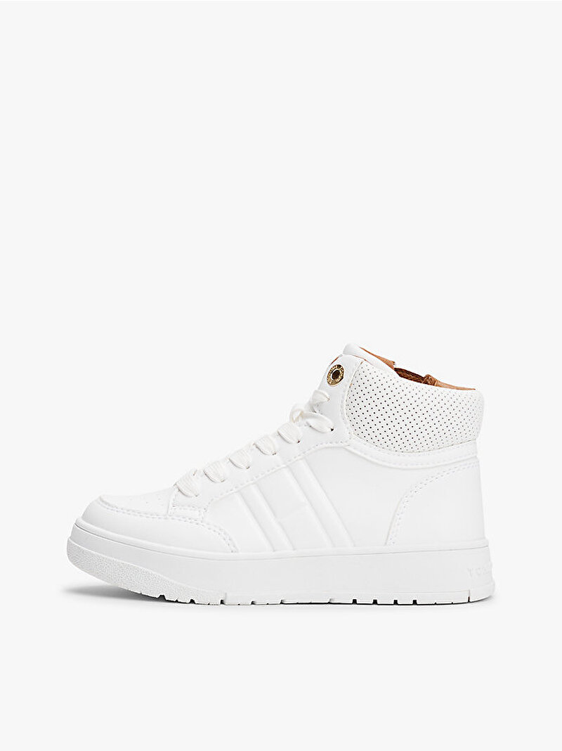 Çocuk Unisex High Top Lace-Up Sneaker Beyaz  EF00033865100