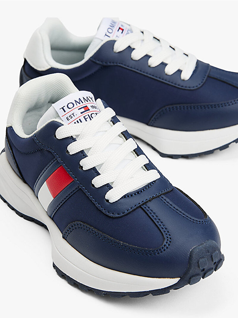 Çocuk Unisex Flag Low Cut Lace Up Sneaker Çok renkli EF00033877007