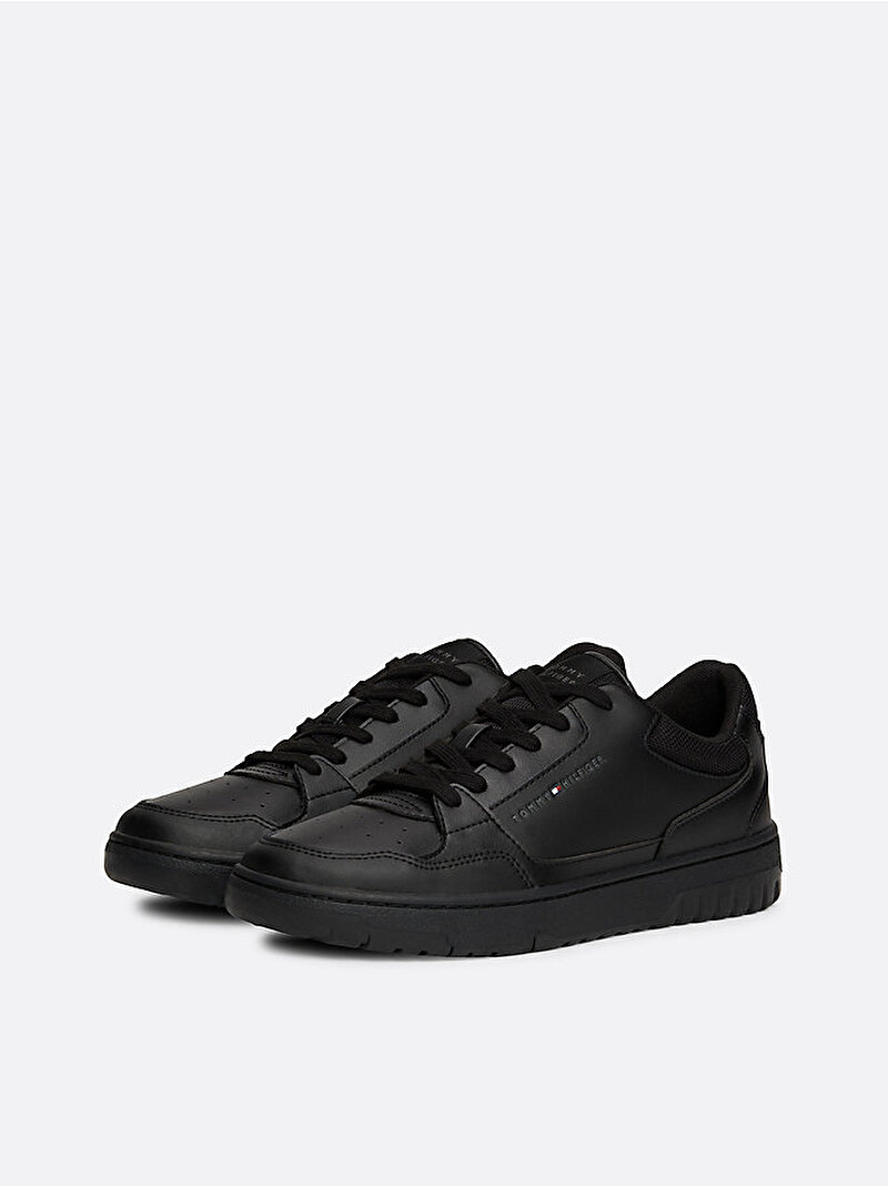 Erkek TH Basket Core Leather Sneaker Siyah FM0FM05040BDS