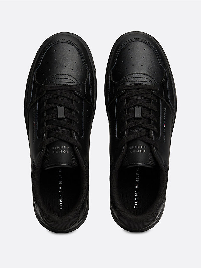 Erkek TH Basket Core Leather Sneaker Siyah FM0FM05040BDS