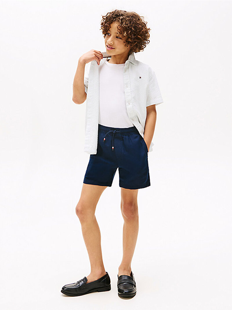 Erkek Çocuk Linen Viskoz Şort Lacivert KB0KB09643C1G