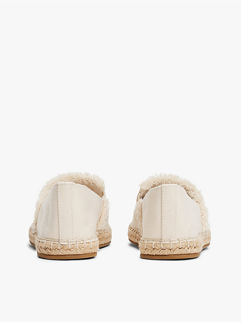 Kadın Fringe Canvas Closed Espadril Bej  FW0FW08881ACJ