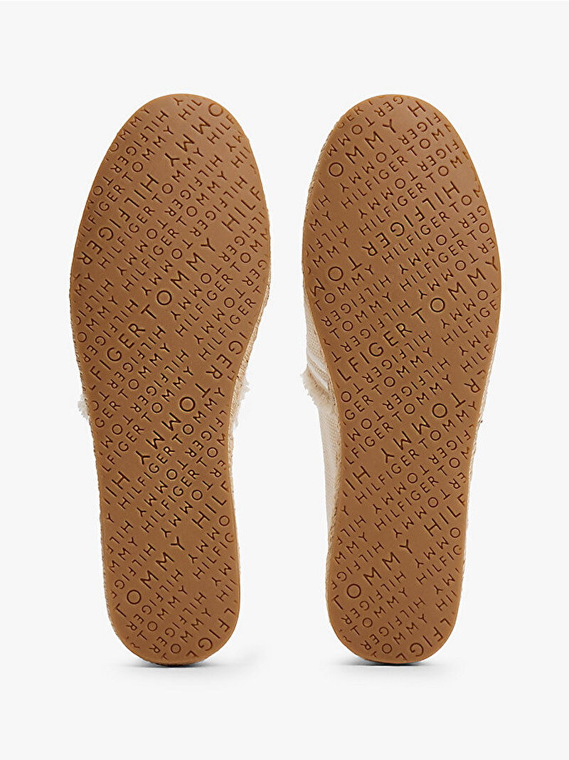 Kadın Fringe Canvas Closed Espadril Bej  FW0FW08881ACJ