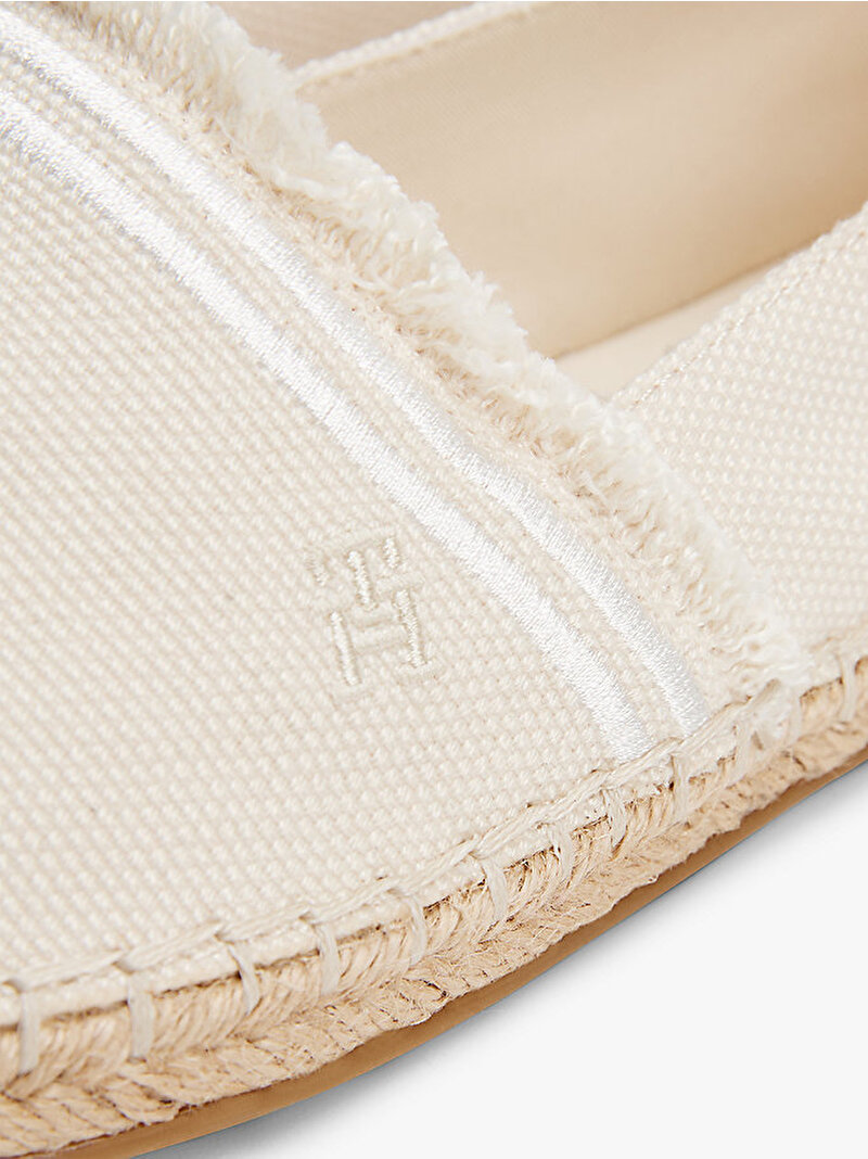 Kadın Fringe Canvas Closed Espadril Bej  FW0FW08881ACJ