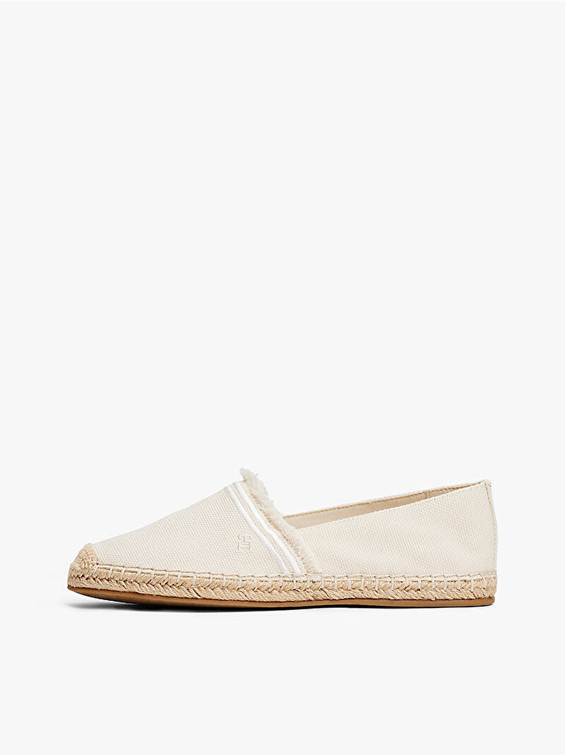 Kadın Fringe Canvas Closed Espadril Bej  FW0FW08881ACJ