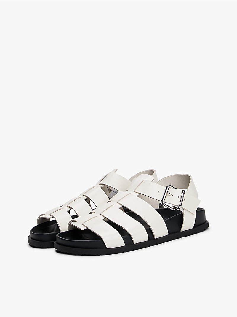 Kadın TJW Fisherman Patent Sandalet Beyaz  EN0EN02874YBI