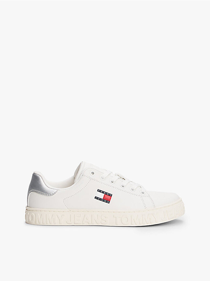 Kadın TJW Logo Outsole Sneaker Ekru EN0EN027030K7