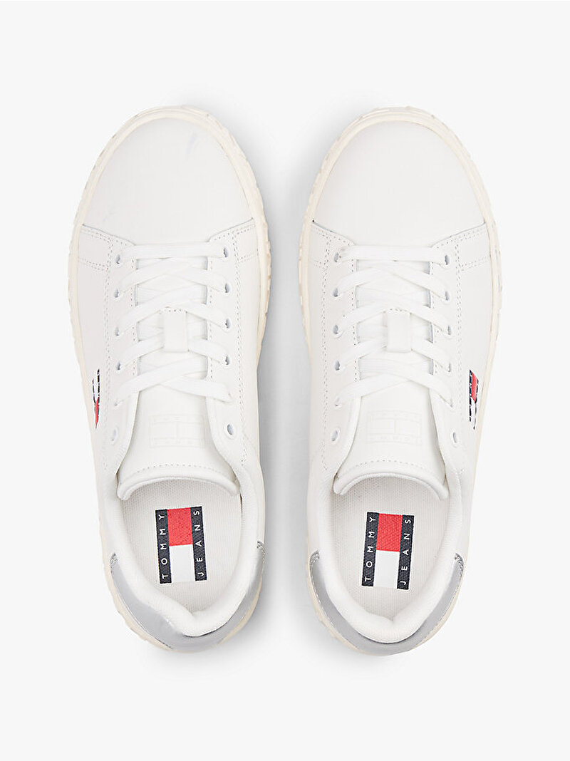 Kadın TJW Logo Outsole Sneaker Ekru EN0EN027030K7