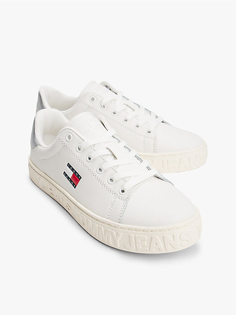 Kadın TJW Logo Outsole Sneaker Ekru EN0EN027030K7