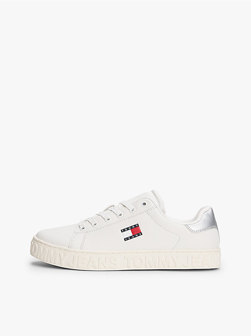 Kadın TJW Logo Outsole Sneaker Ekru EN0EN027030K7