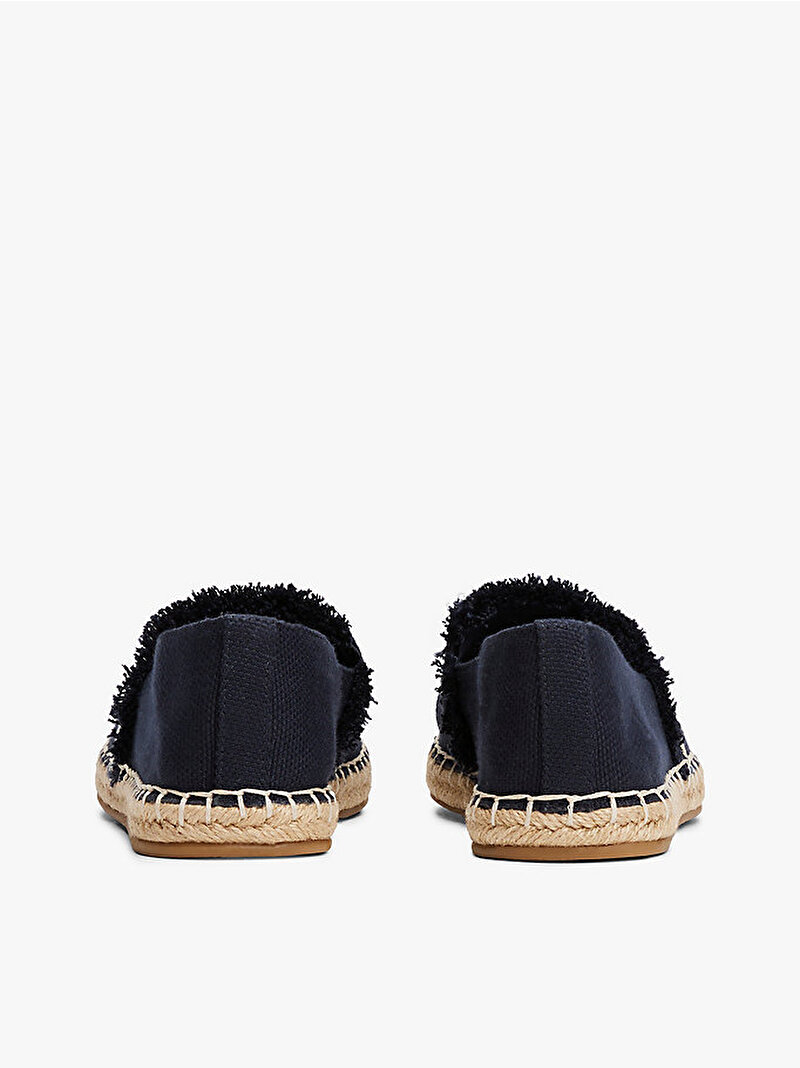 Kadın Fringe Canvas Closed Espadril Mavi  FW0FW08881DW6