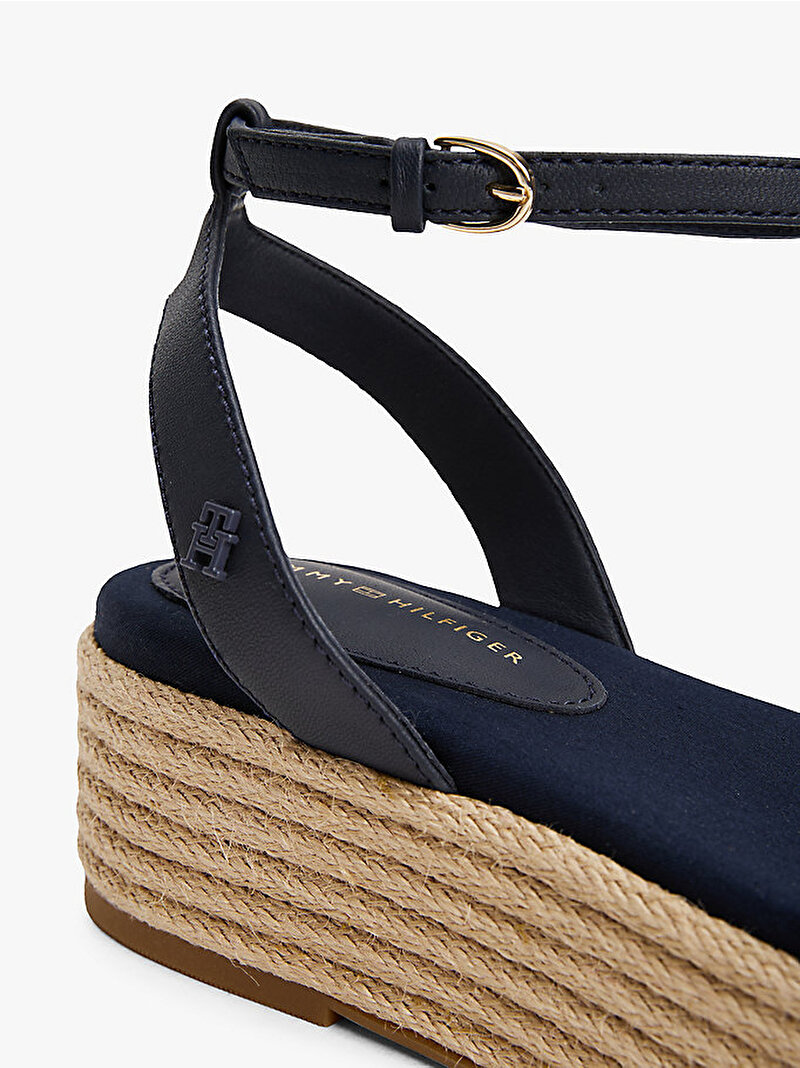 Kadın Knit Mesh Espadril Topuklu Sandalet Mavi  FW0FW08743DW6