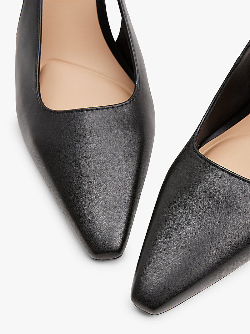 Kadın Squared Toe Topuklu Ayakkabı Siyah FW0FW08636BDS