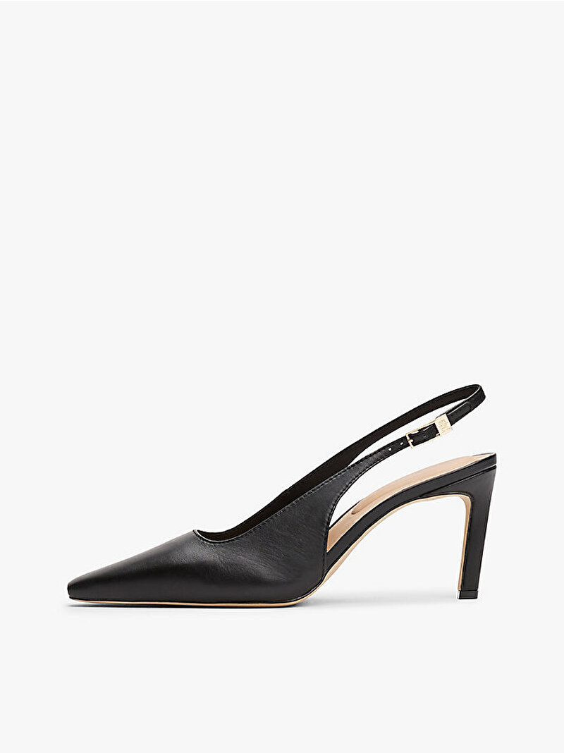 Kadın Squared Toe Topuklu Ayakkabı Siyah FW0FW08636BDS