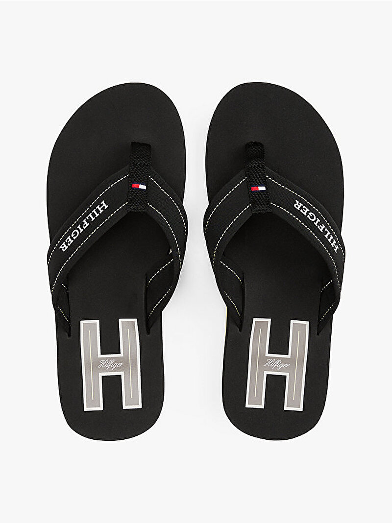 Erkek Hilfiger Padded Plaj Terliği Siyah FM0FM05536BDS
