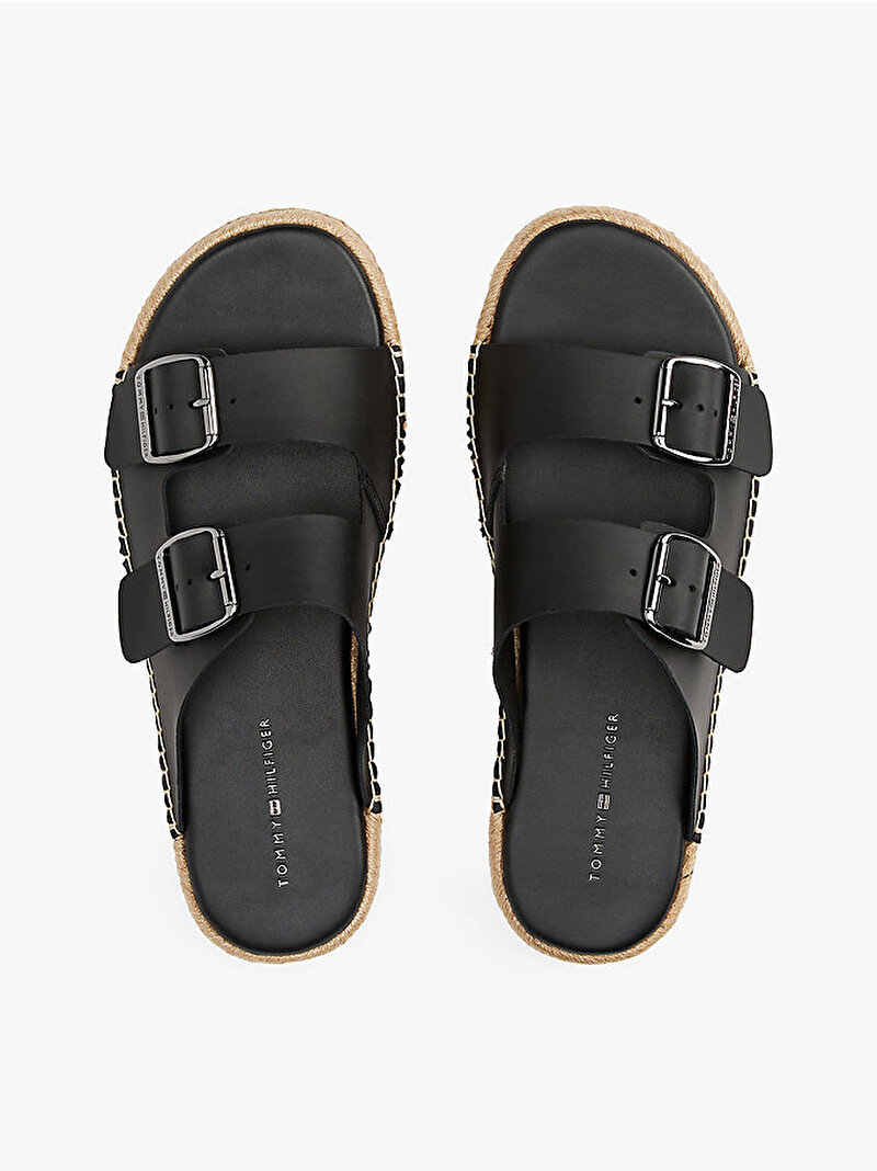 Erkek Flex Jutte Hilfiger Espadril Terlik Siyah FM0FM05646BDS