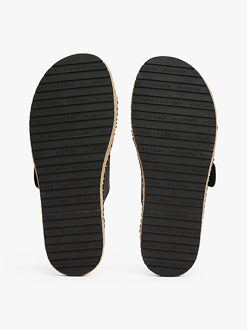 Erkek Flex Jutte Hilfiger Espadril Terlik Siyah FM0FM05646BDS