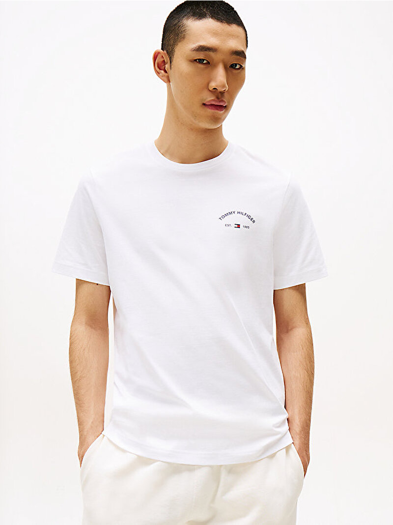 Erkek Hilfiger Hotel T-shirt Beyaz  MW0MW39352YBR