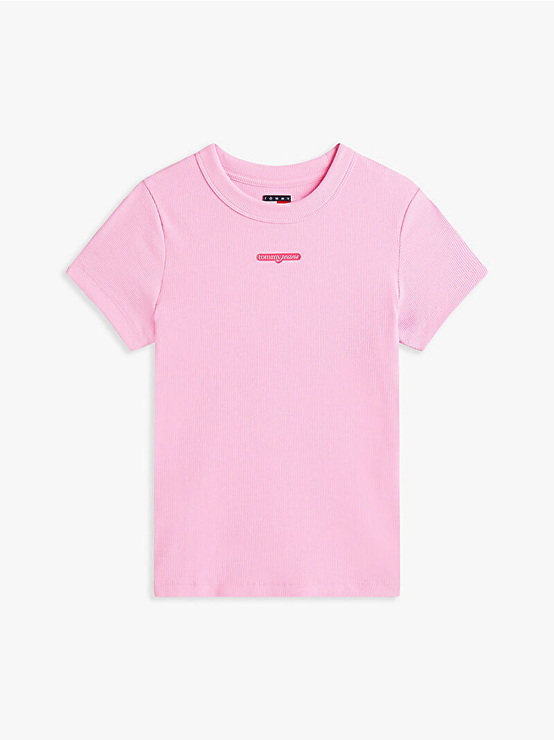 Kadın TJW Slim Label T-shirt Pembe  DW0DW21402U06