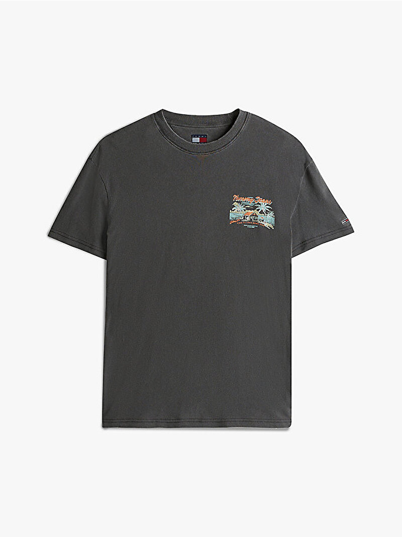 Erkek TJM Regular Cabana T-shirt Siyah DM0DM21866BDS