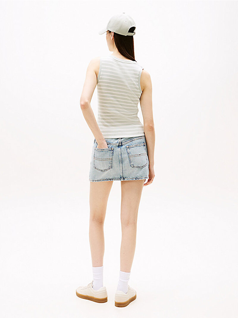 Kadın TJW Essential Rib T-shirt Yeşil DW0DW206730CD