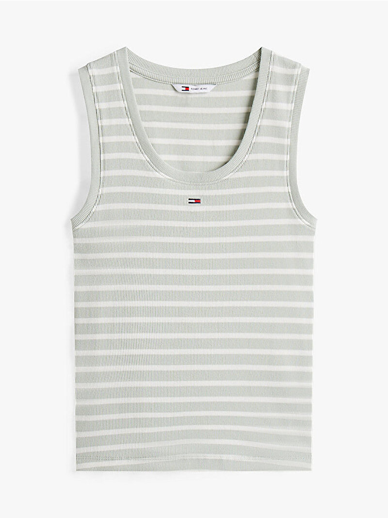 Kadın TJW Essential Rib T-shirt Yeşil DW0DW206730CD