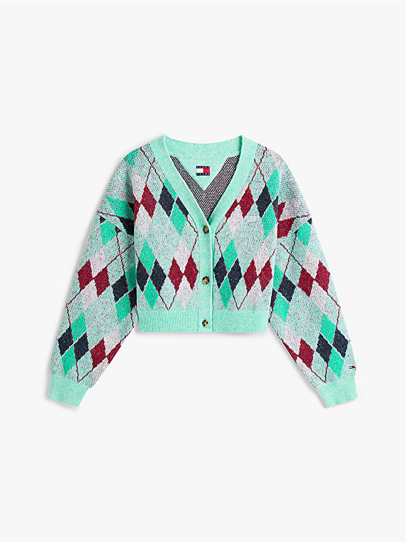 Kadın TJW Crop Argyle Hırka Çok renkli DW0DW21180L61