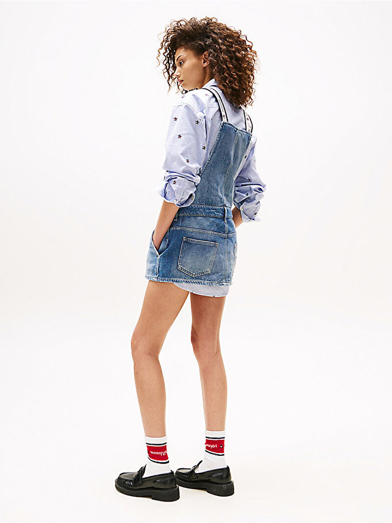 Kadın Tommy Girl Denim Elbise Mavi  DW0DW21220099