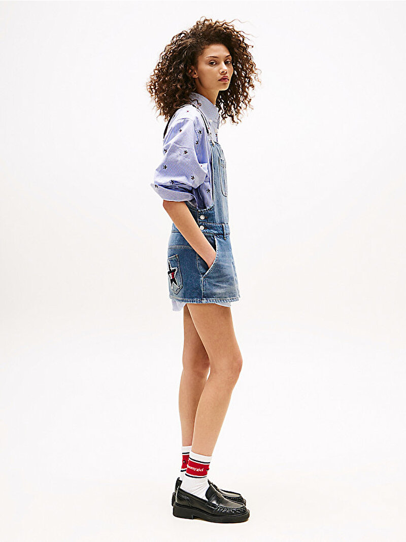 Kadın Tommy Girl Denim Elbise Mavi  DW0DW21220099