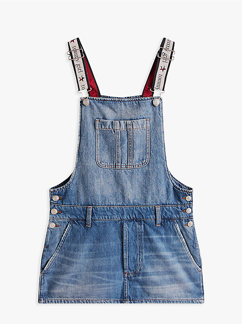 Kadın Tommy Girl Denim Elbise Mavi  DW0DW21220099