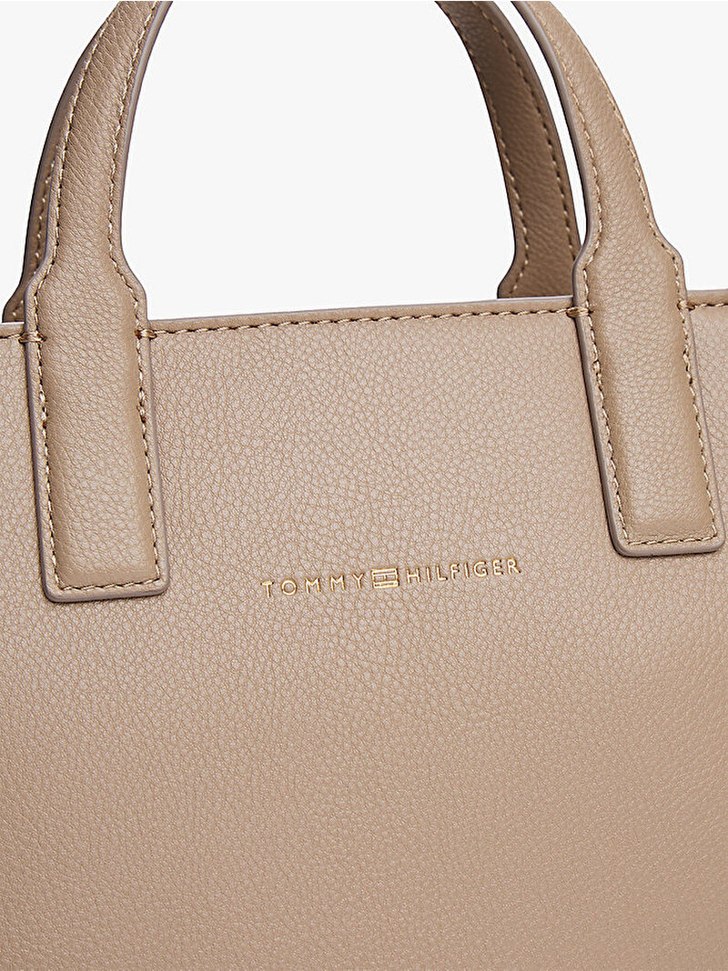 Kadın TH Logotape Mini Tote Çanta Bej  AW0AW17448AFE