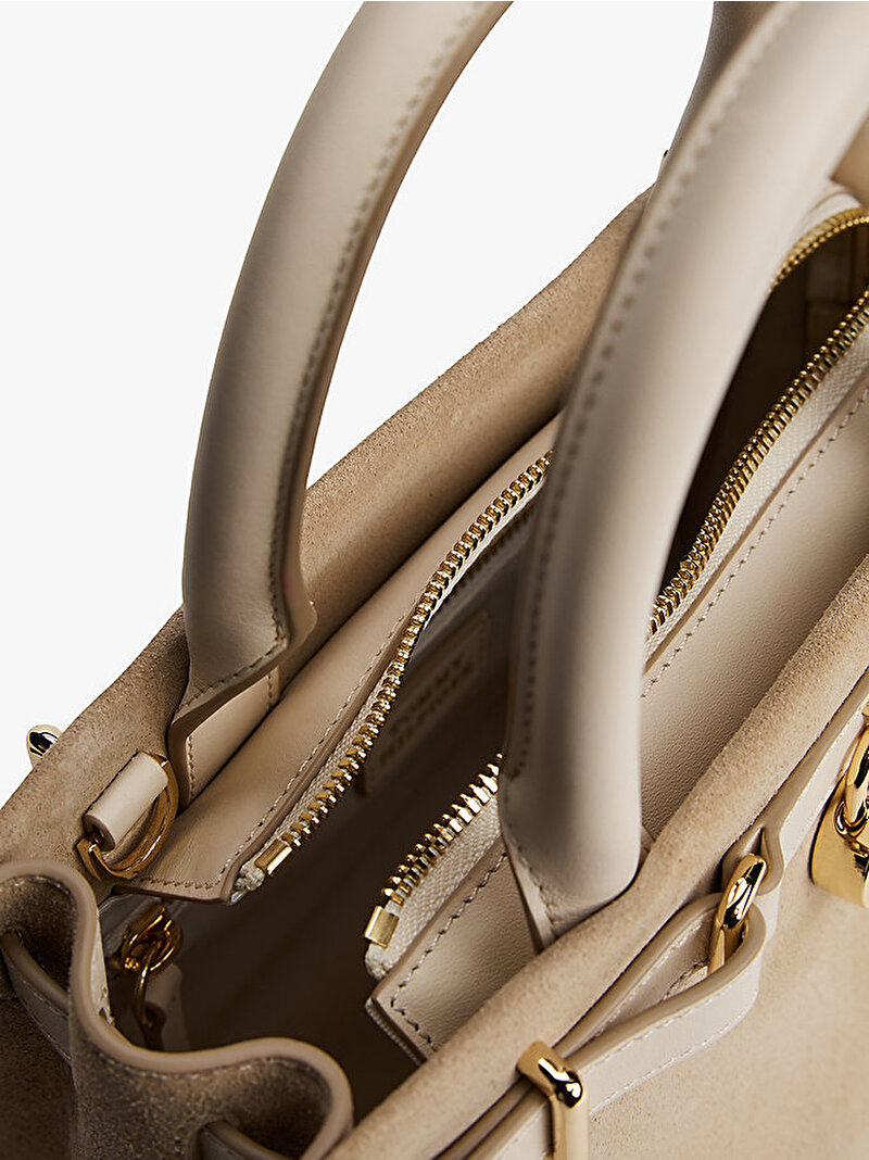 Kadın American Mini Satchel Çanta Bej  AW0AW17469ACI