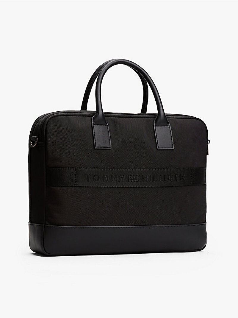 Erkek TH Nylon Travel Laptop Çantası Siyah AM0AM13470BDS