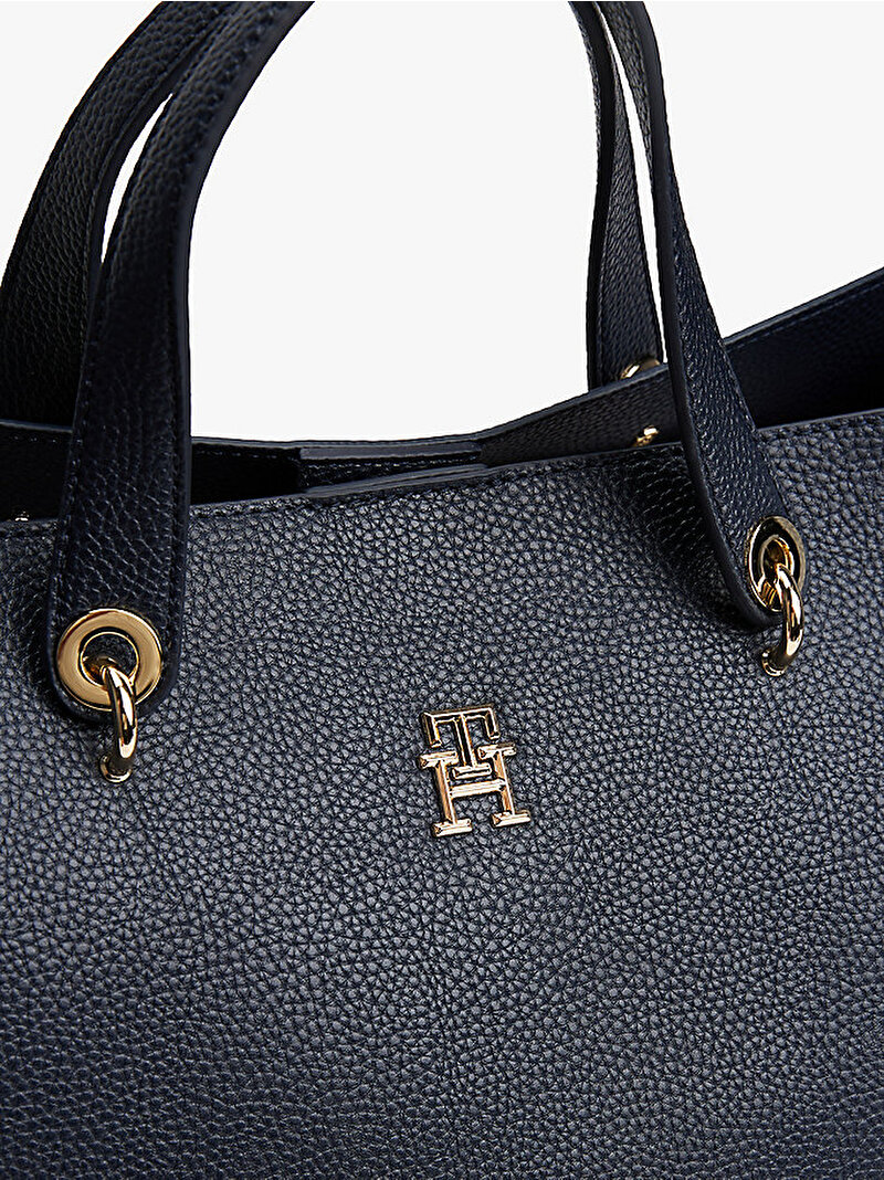 Kadın TH Emblem Satchel Çanta Lacivert AW0AW15177DW6