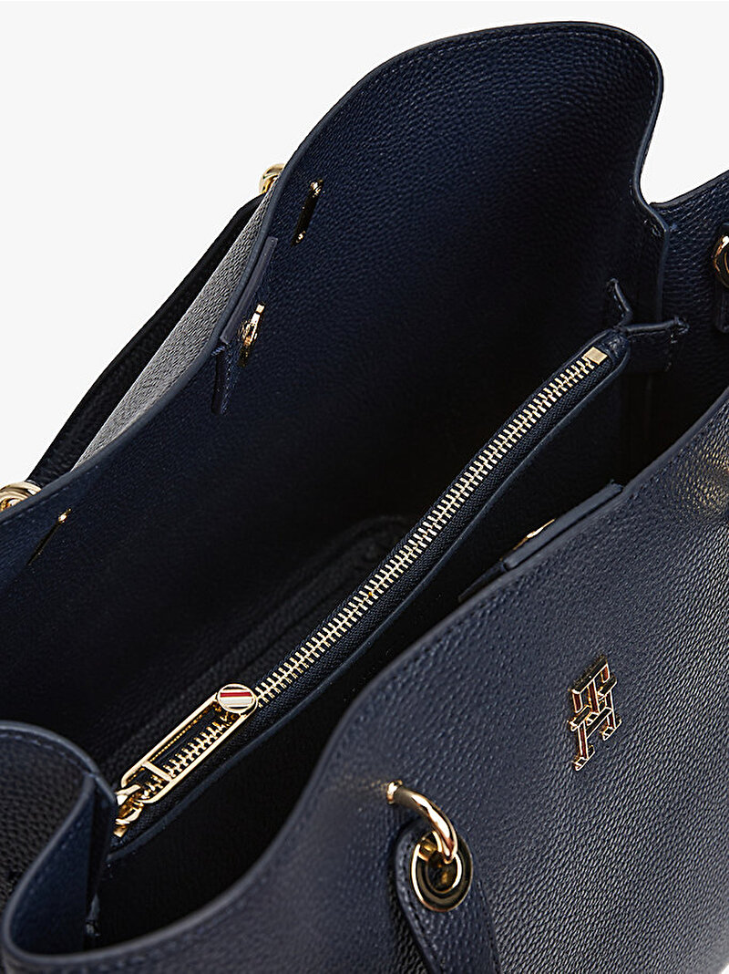 Kadın TH Emblem Satchel Çanta Lacivert AW0AW15177DW6