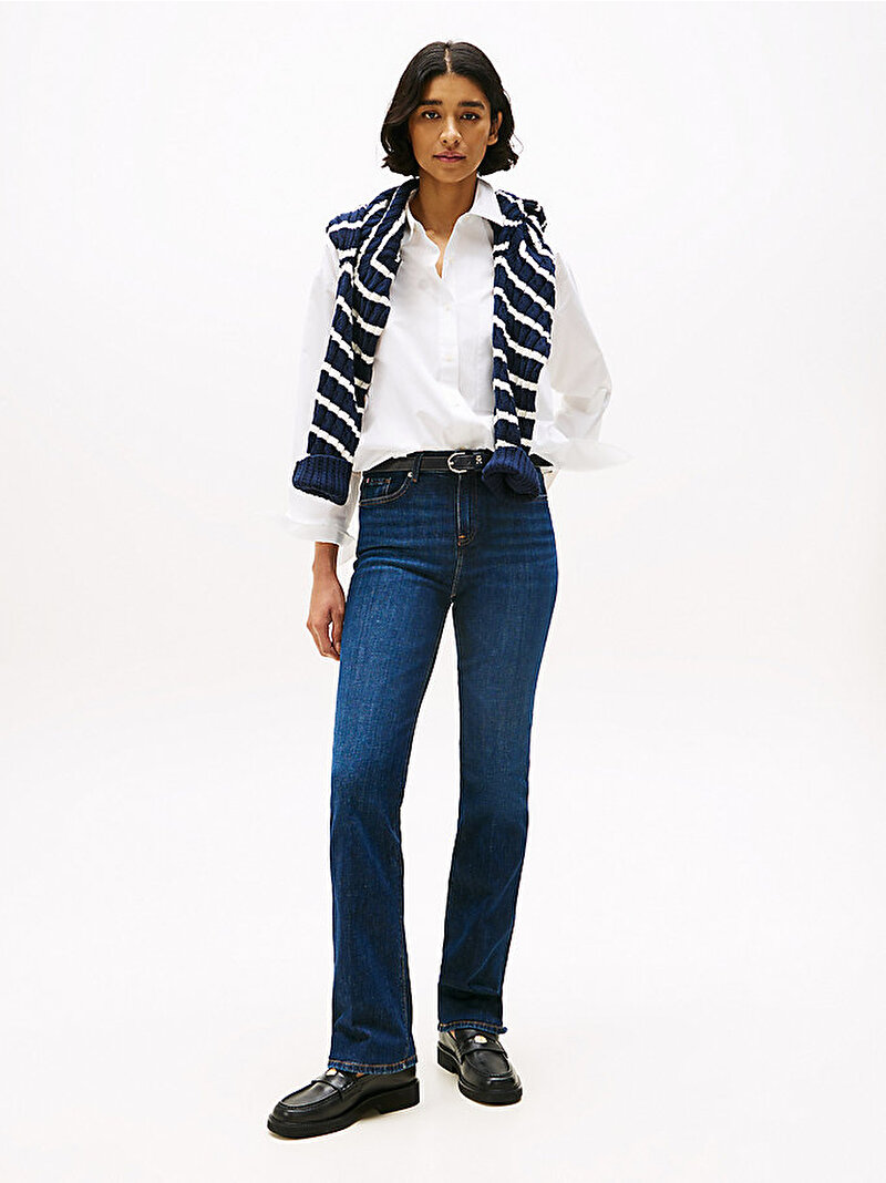 Kadın Bootcut Jean Pantolon Lacivert WW0WW4249002F