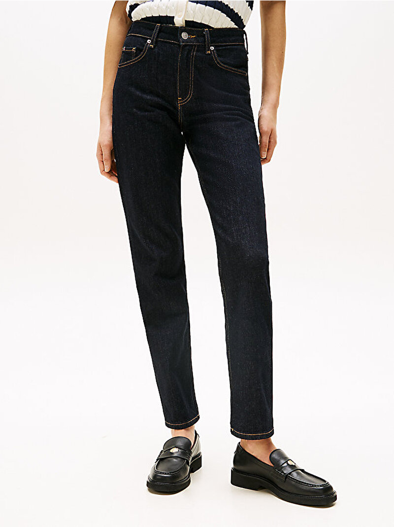 Kadın Classic Straight Jean Pantolon Lacivert WW0WW4248602E