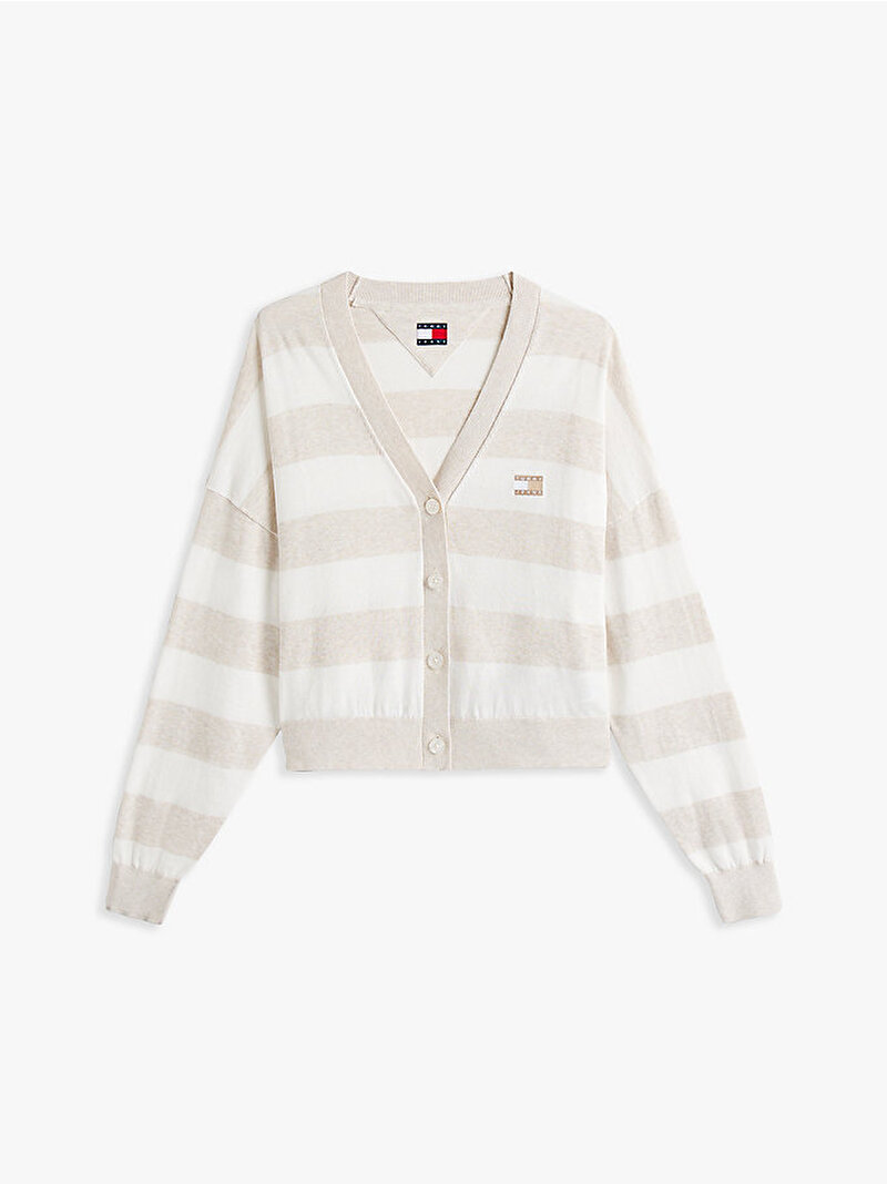 Kadın TJW Relax Stripe Hırka Bej  DW0DW20968AE3