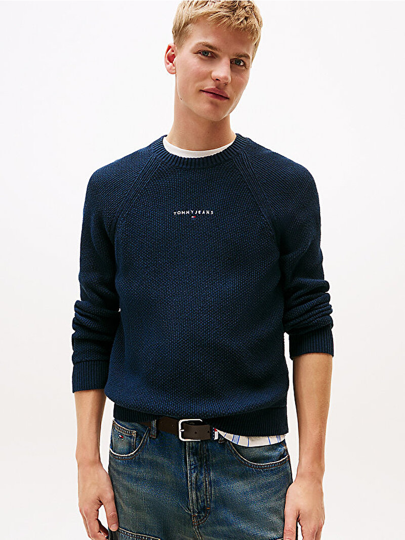 Erkek TJM Slim Raglan Line Kazak Lacivert DM0DM21655C1G
