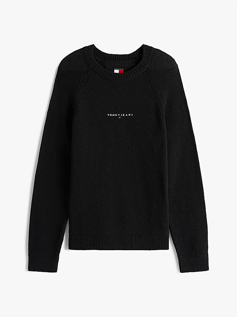 Erkek TJM Slim Raglan Line Kazak Siyah DM0DM21655BDS