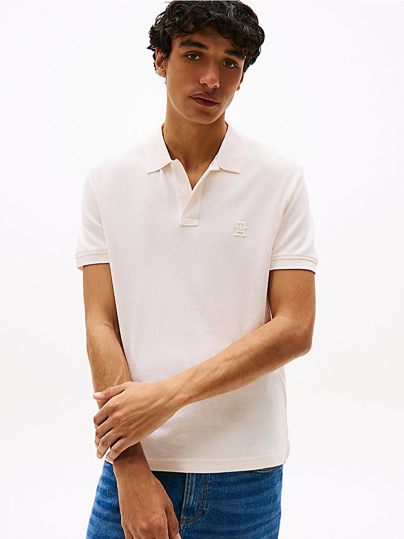 Erkek Regular Polo T-shirt Beyaz  MW0MW33167Z00