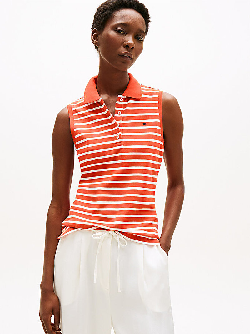 Kadın 1985 Slim Polo T-shirt Turuncu WW0WW467900DM