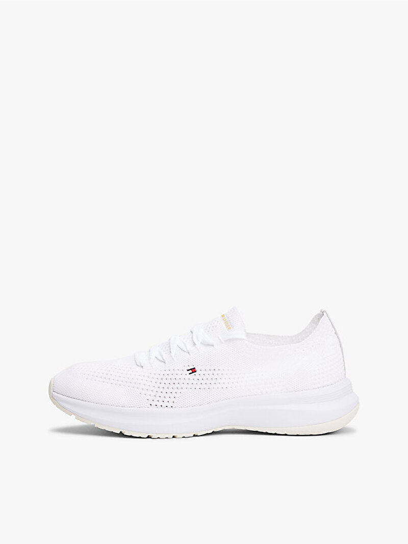 Kadın TH Knit Runner Sneaker Beyaz  FW0FW08813YBR