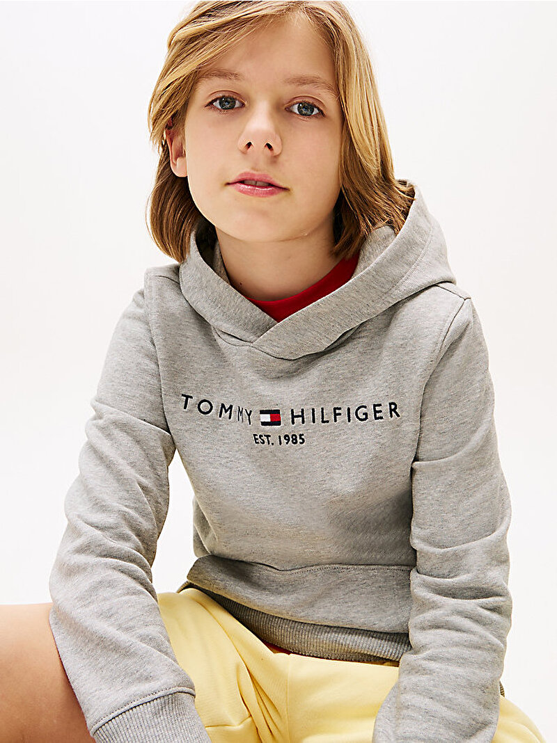 Çocuk Unisex Essential Hoodie Gri KS0KS00213P01