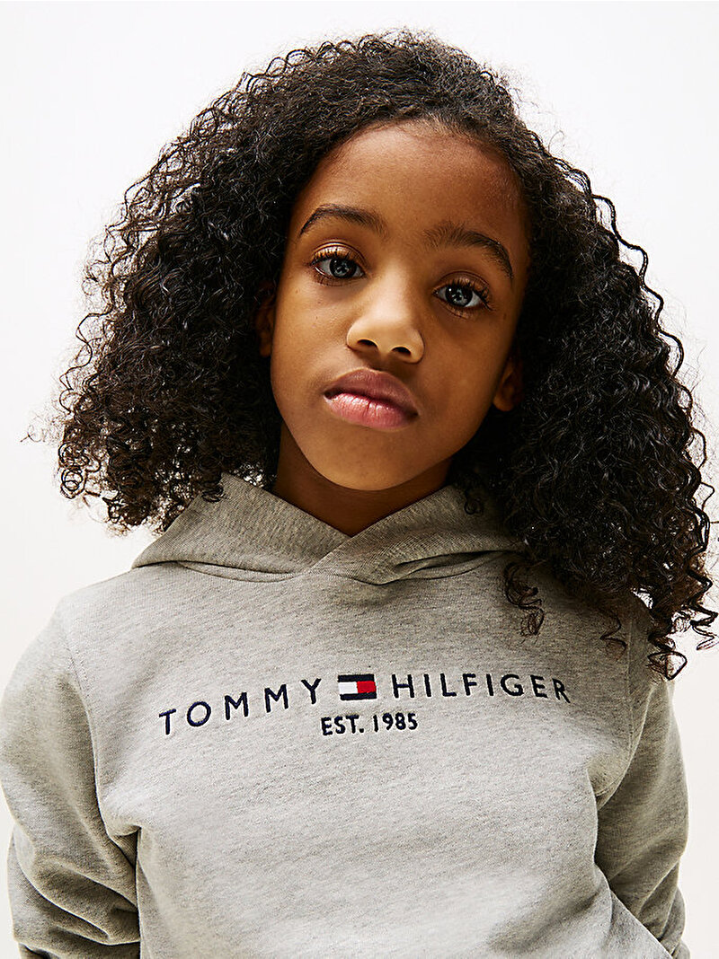 Çocuk Unisex Essential Hoodie Gri KS0KS00213P01