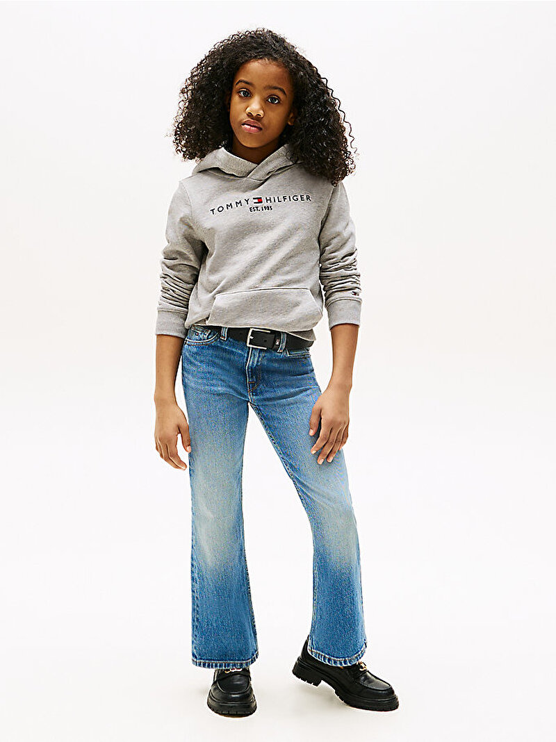 Çocuk Unisex Essential Hoodie Gri KS0KS00213P01