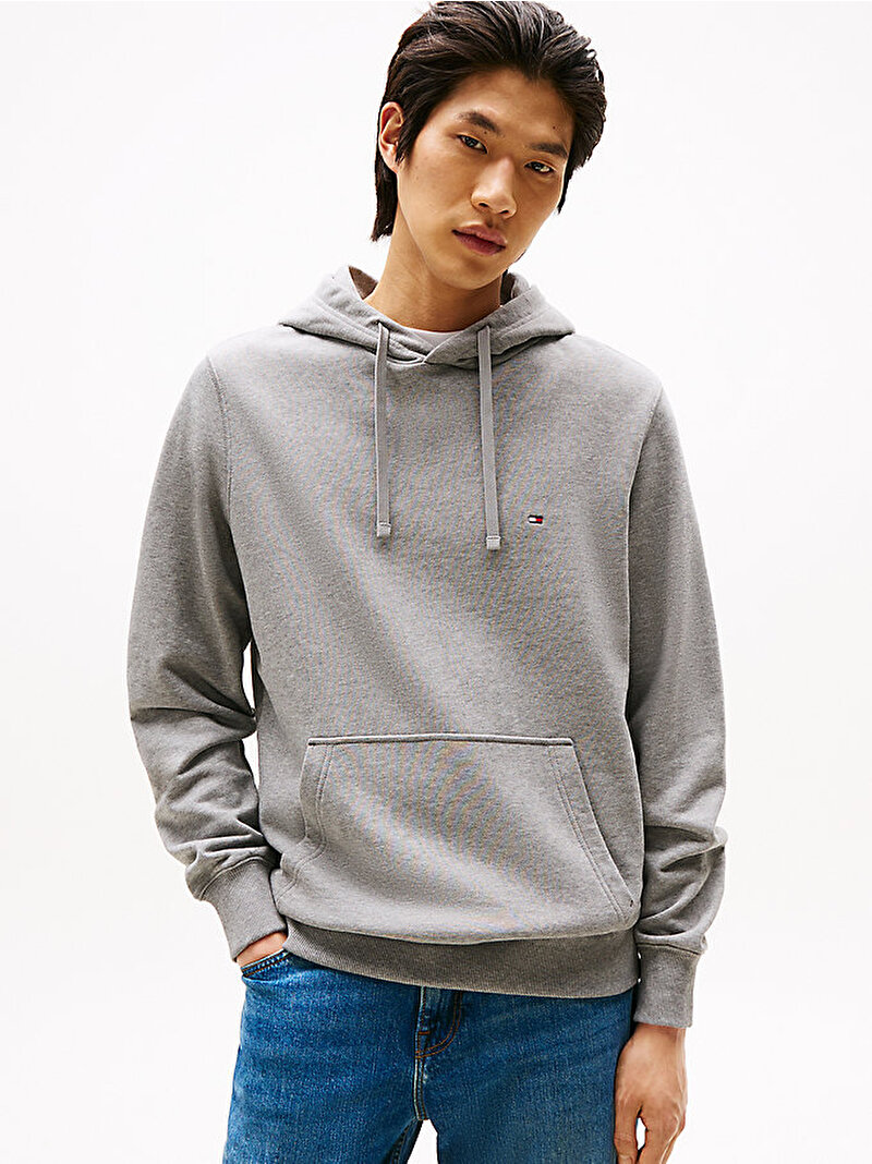 Erkek Essential Terry Hoodie Gri MW0MW37235P91