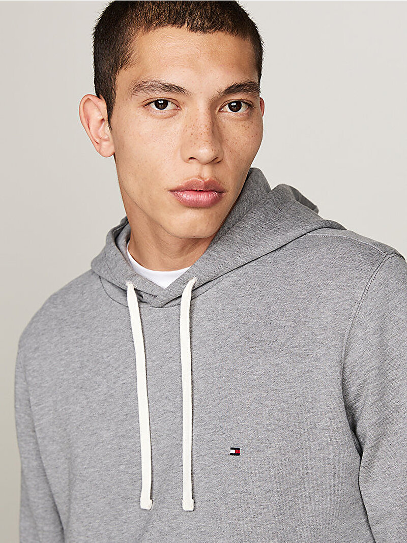 Erkek Essential Terry Hoodie Gri MW0MW37235P91