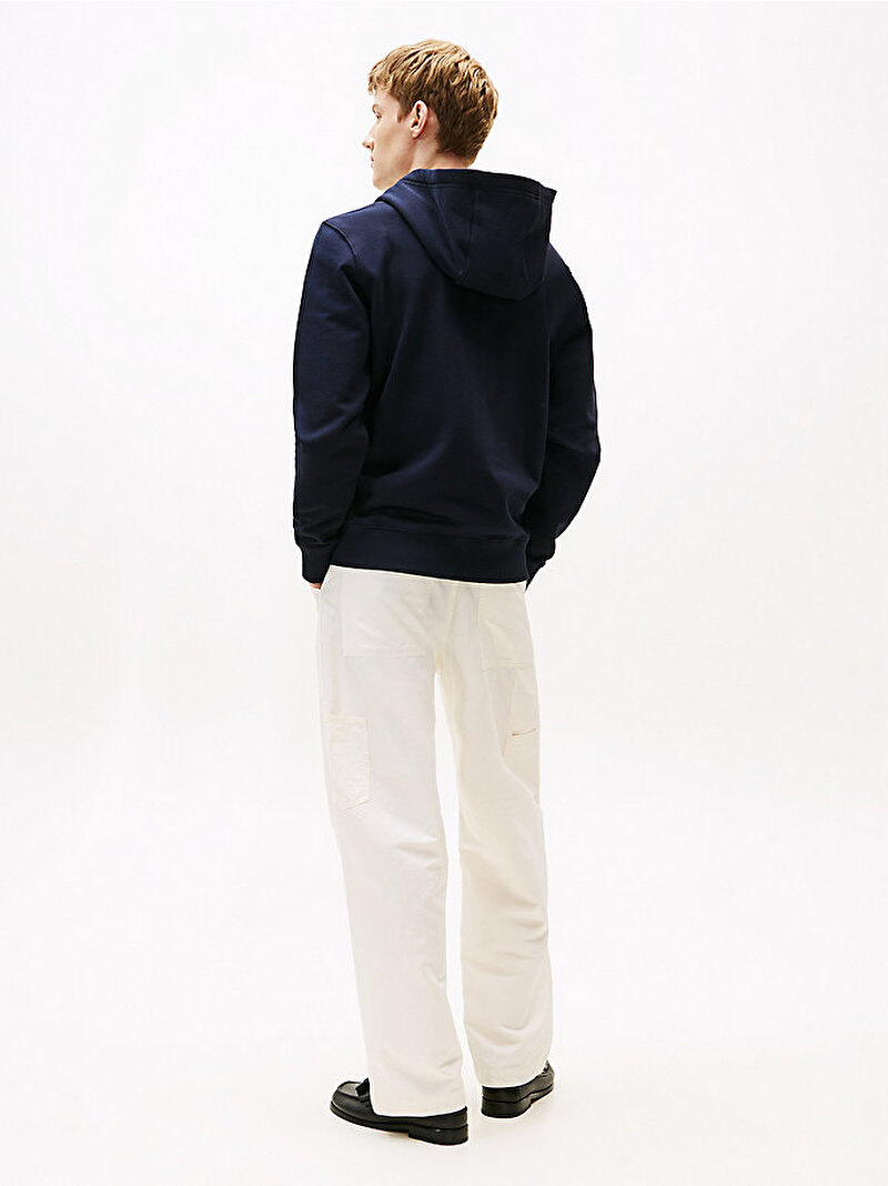 Erkek Hilfiger Stacked Hoodie Lacivert MW0MW39375DW5